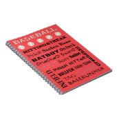 BASEBALL-typografie Notitieboek (Rechterzijde)