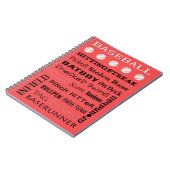 BASEBALL-typografie Notitieboek (Linkerzijde)