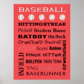 BASEBALL-typografie Poster (Voorkant)
