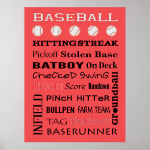 BASEBALL-typografie Poster