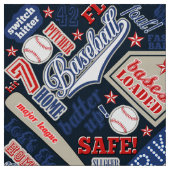 Baseball Typografie Red White Blue ID770 Stof (Swatch)