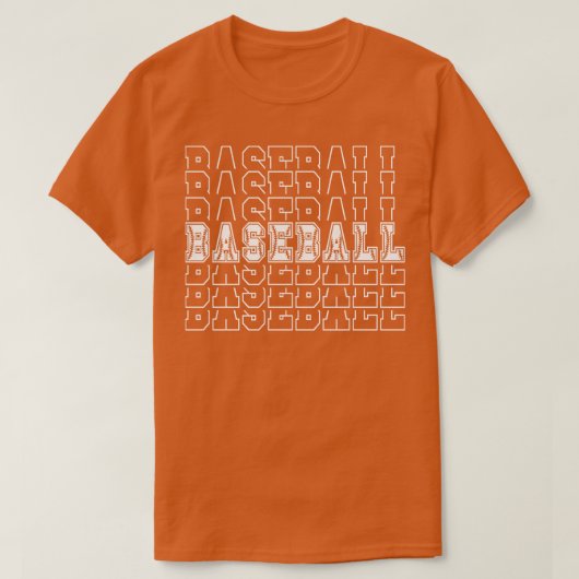 Baseball Typografie T-shirt (Design voorkant)