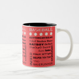 BASEBALL-typografie Tweekleurige Koffiemok