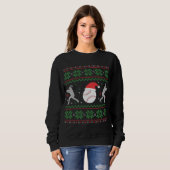 Baseball Ugly kerstkeuken Funny Xmas Basebal Trui (Voorkant volledig)