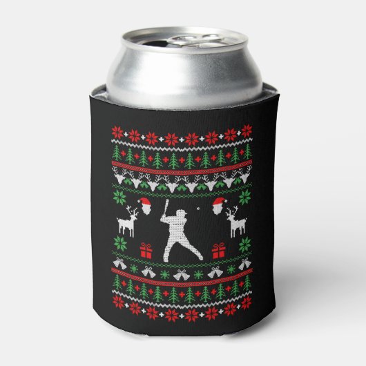 Baseball Ugly met kerstkeuken Blikjeskoeler (Blikje Voorkant)