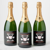 Baseball Ugly met kerstkeuken Sparkling Wijnetiket (Flessen)