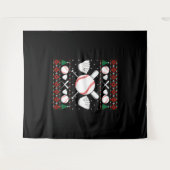 Baseball Ugly met kerstkeuken Wandkleed (Voorkant (horizontaal))