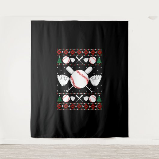 Baseball Ugly met kerstkeuken Wandkleed (Voorkant)