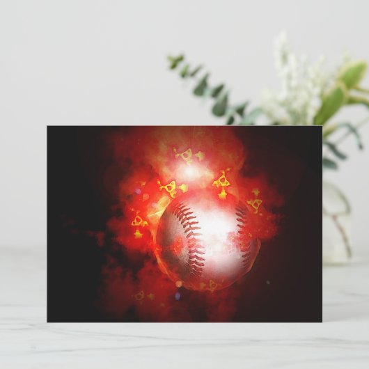 Baseball-uitnodigingen Kaart (Staand voorkant)