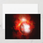 Baseball-uitnodigingen Kaart (Voorkant / Achterkant)