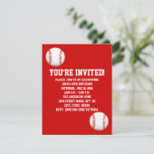 Baseball-uitnodigingen Kaart (Staand voorkant)