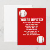 Baseball-uitnodigingen Kaart (Voorkant / Achterkant)
