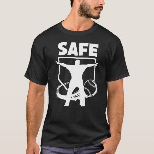 Baseball Umpire Best Umpire Calls Safe T-shirt (Voorkant)