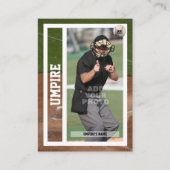 Baseball Umpire Pensioen Souvenir Trading Kaart Contactkaartje (Voorkant)
