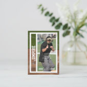 Baseball Umpire Pensioen Souvenir Trading Kaart Contactkaartje (Staand voorkant)