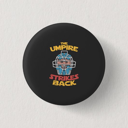 Baseball Umpire Ronde Button 3,2 Cm (Voorkant)