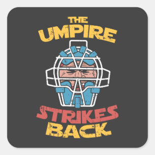 Baseball Umpire Vierkante Sticker