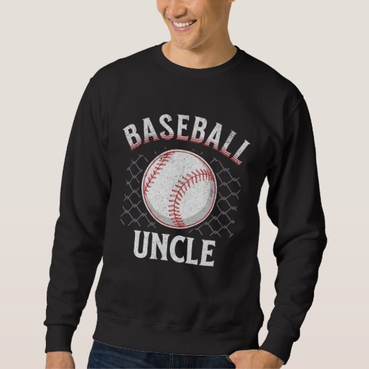 Baseball Uncle Ball Heart Uncles Father s Day spor Trui (Voorkant)