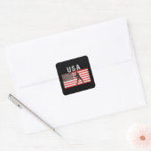Baseball USA Flag 2021 tokio 2020 Vierkante Sticker (Envelop)