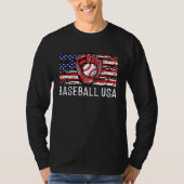 Baseball USA for Men Women Baseballplayer T-shirt (Voorkant)