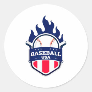 Baseball Usa Ondersteun Het Team Usa Vlag Playoff Ronde Sticker