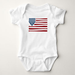 Baseball USA Vlag Slagbomen & Ballen - GraphicLove Romper