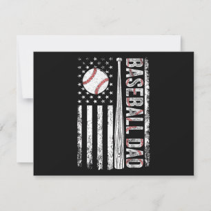 Baseball Vader Amerikaanse Vlag Patriottische Vade Feestdagenkaart