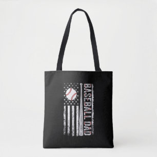Baseball Vader Amerikaanse Vlag Patriottische Vade Tote Bag