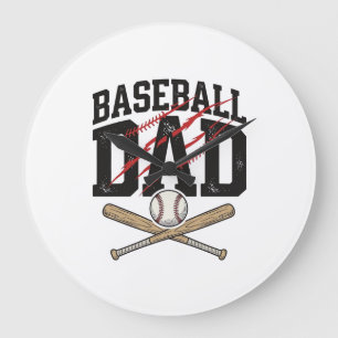 Baseball Vader Bedrukte Vintage Gravure Shirt De Grote Klok