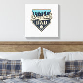 Baseball Vader Druppelende Thuisplaat Vintage Vect Canvas Afdruk (Insitu (Slaapkamer))