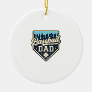 Baseball Vader Druppelende Thuisplaat Vintage Vect Keramisch Ornament