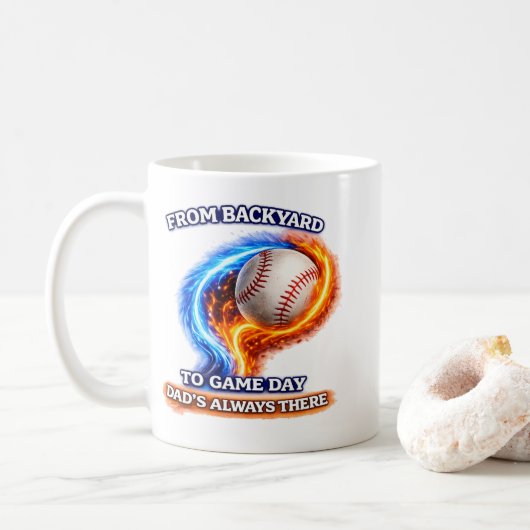 Baseball Vader Mok – Van de Achtertuin tot Wedstri (Met donut)