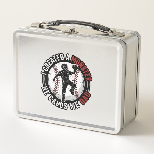 Baseball Vader Monster Vintage Catcher Shirt Ontwe (Voorkant)