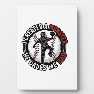 Baseball Vader Monster Vintage Catcher Shirt Ontwe Fotoplaat