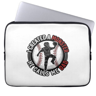 Baseball Vader Monster Vintage Catcher Shirt Ontwe Laptop Sleeve
