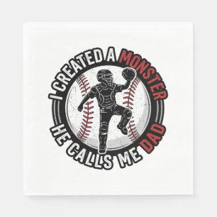 Baseball Vader Monster Vintage Catcher Shirt Ontwe Servet
