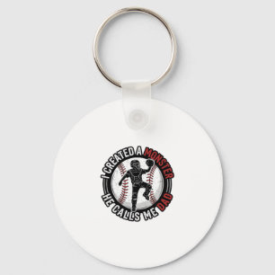 Baseball Vader Monster Vintage Catcher Shirt Ontwe Sleutelhanger