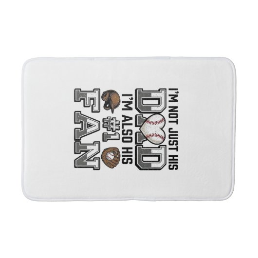 Baseball Vader Nummer 1 Fan Vintage Shirt Ontwerp_ Badmat (Voorkant)