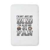 Baseball Vader Nummer 1 Fan Vintage Shirt Ontwerp_ Badmat (Voorkant Verticaal)