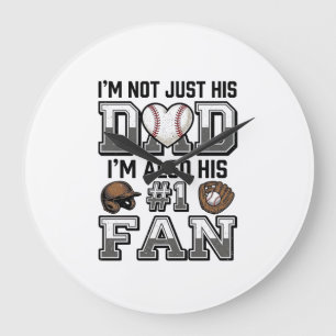 Baseball Vader Nummer 1 Fan Vintage Shirt Ontwerp_ Grote Klok