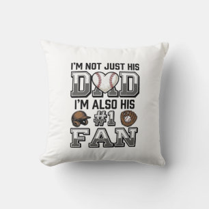 Baseball Vader Nummer 1 Fan Vintage Shirt Ontwerp_ Kussen