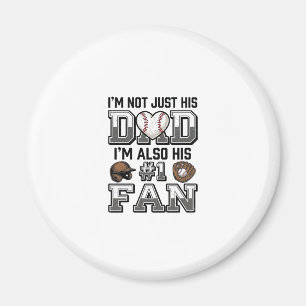 Baseball Vader Nummer 1 Fan Vintage Shirt Ontwerp_ Magneet
