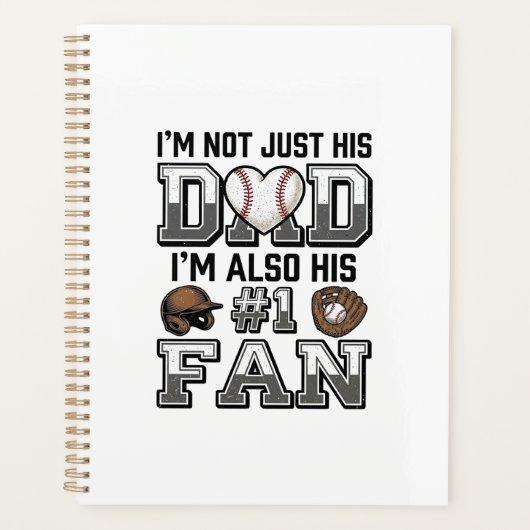 Baseball Vader Nummer 1 Fan Vintage Shirt Ontwerp_ Planner (Voorkant)