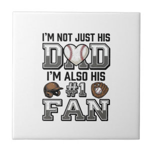 Baseball Vader Nummer 1 Fan Vintage Shirt Ontwerp_ Tegeltje