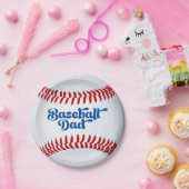 Baseball vader papieren bordje (Feest)