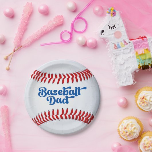 Baseball vader papieren bordje (Feest)