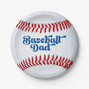 Baseball vader papieren bordje