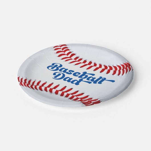 Baseball vader papieren bordje (Gekanteld)