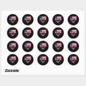 Baseball Vader Thuisplaat IJscrimpje Druppel Vader Ronde Sticker (Vel)