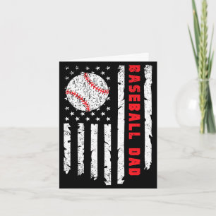Baseball vader usa amerikaanse vlag vaderdag 4 jul kaart